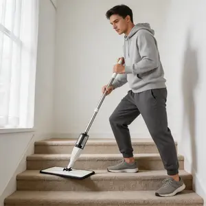 Microfiber Spray Mop for Floor Cleaning Wet Dry Use Wood Laminate Tile Lightweight with Spray Function Easy to Mop Clean