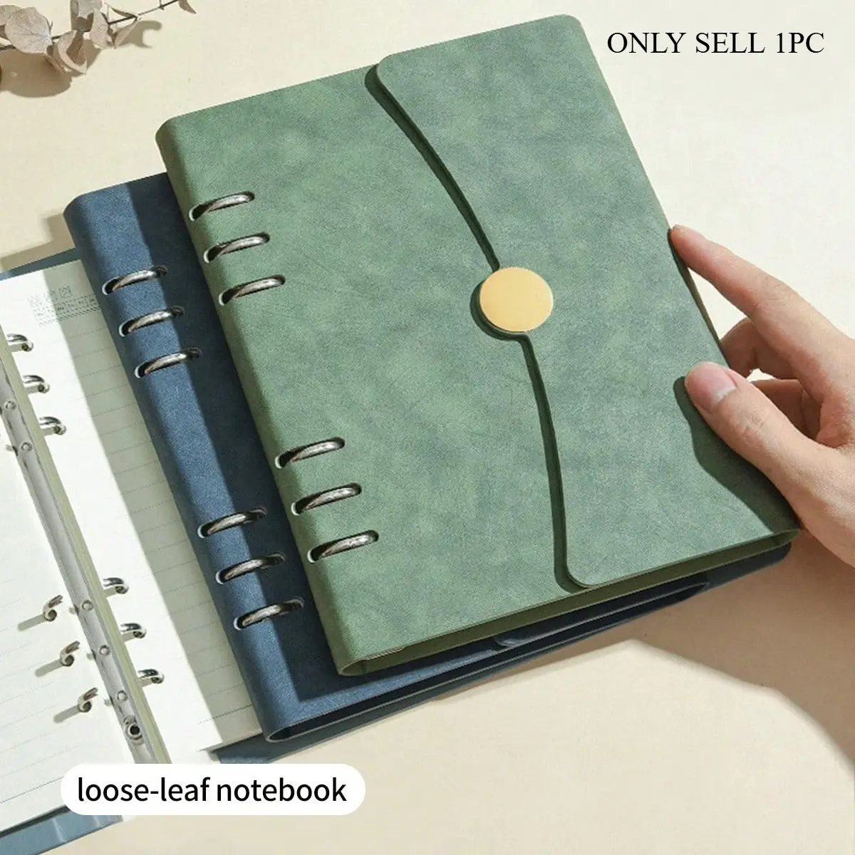 100 Sheets A5 Loose-Leaf Notebook, Office Journal Writing Notepad for Daily Use, Journaling Notebooks