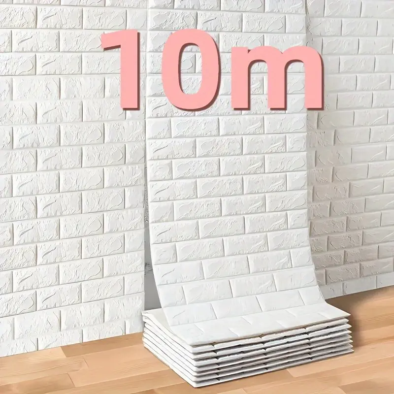 50cm x 10m Roll • Minimalist 3D Wall Stickers • Modern Home Aesthetics • Easy to Clean, Self-adhesive • Kitchens, Living Rooms, Bathrooms, Hallways • European-style Home Decor Foam Wallpaper • Peel and Stick • Suitable for Home