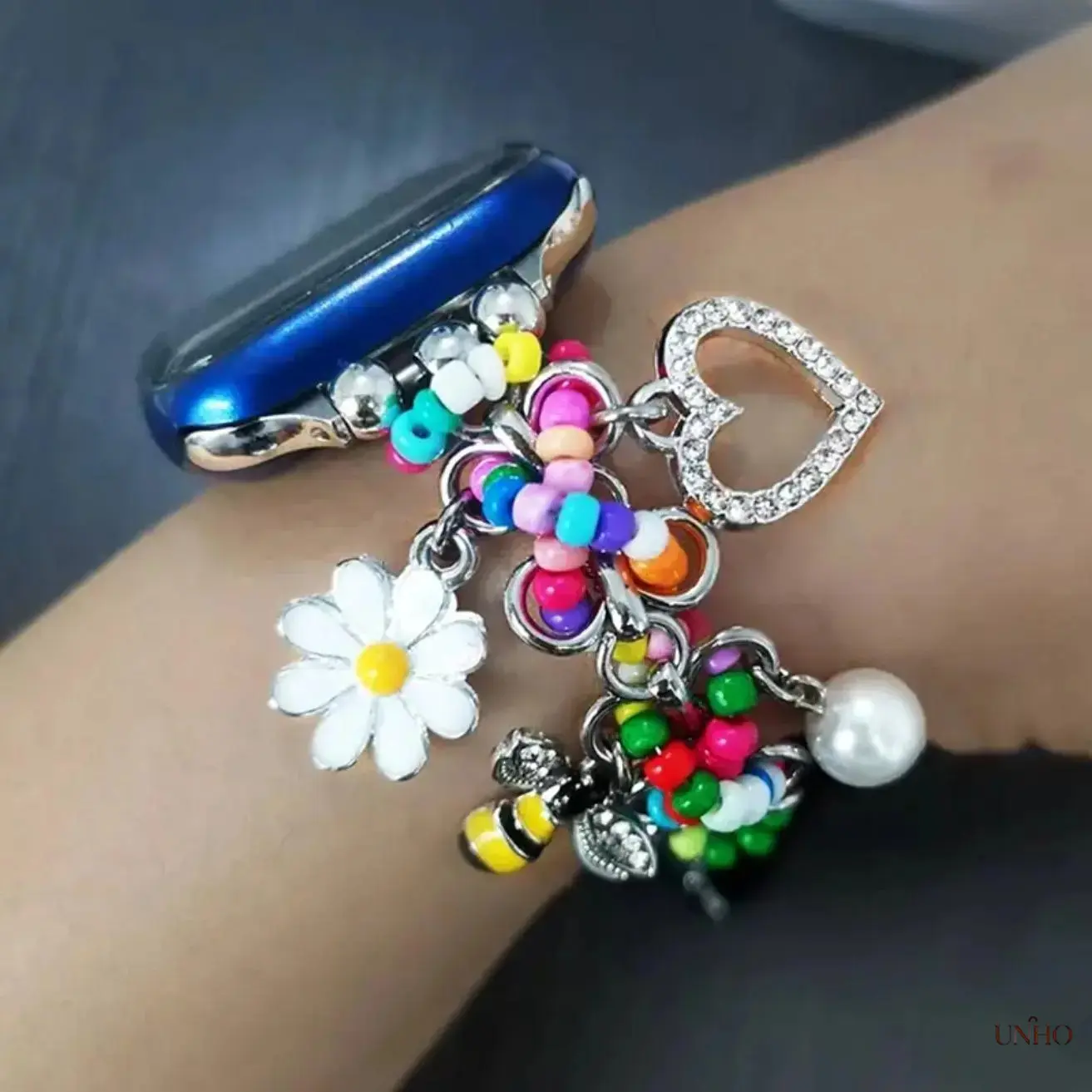 Handmade Vibrant Colorful Beaded Bohemian Watch Band For Women, Universal 38–49mm Bracelet Strap Compatible With Apple Watch Series, SE, Ultra & Ultra 2, Lightweight Fashion Replacement Accessory Ideal For Daily Casual Outfits, Summer Beach Trips And Boho