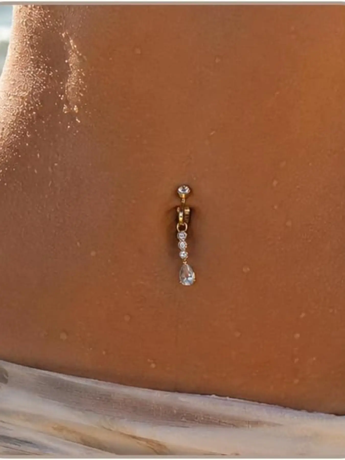 Women's No-Piercing Fake Navel Studs, Clip-On Non-Surgical Belly Button Jewelry, Daily Wear Fashion Accessory