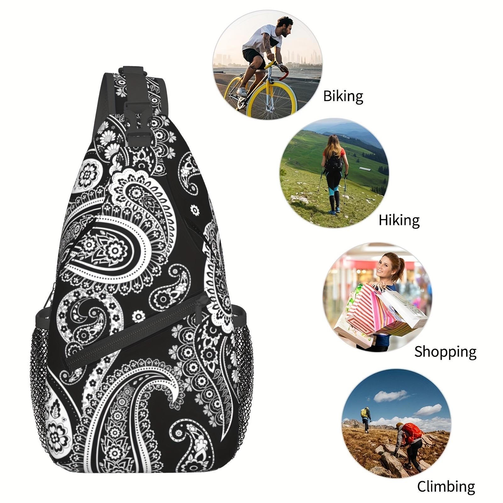 Crossbody Chest  Hiking Classic Paisley Print Shoulder  Folding Large Capacity Fashion Durable Can Be Used For Shopping, Work, Leisure  Beach  Fishing   Accessories Must Have  For School Back Christmas Gifts bag travel backpack