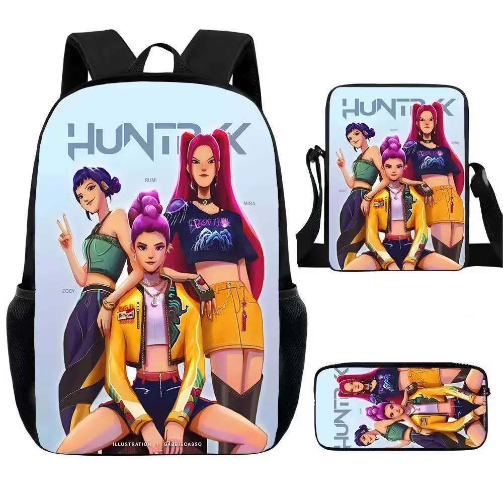 Girls' 3-Piece Polyester Mermaid Preppy Roller Backpack Set - Lightweight, Zippered, Adjustable Shoulder Straps for Daily Commuting, Short Trips