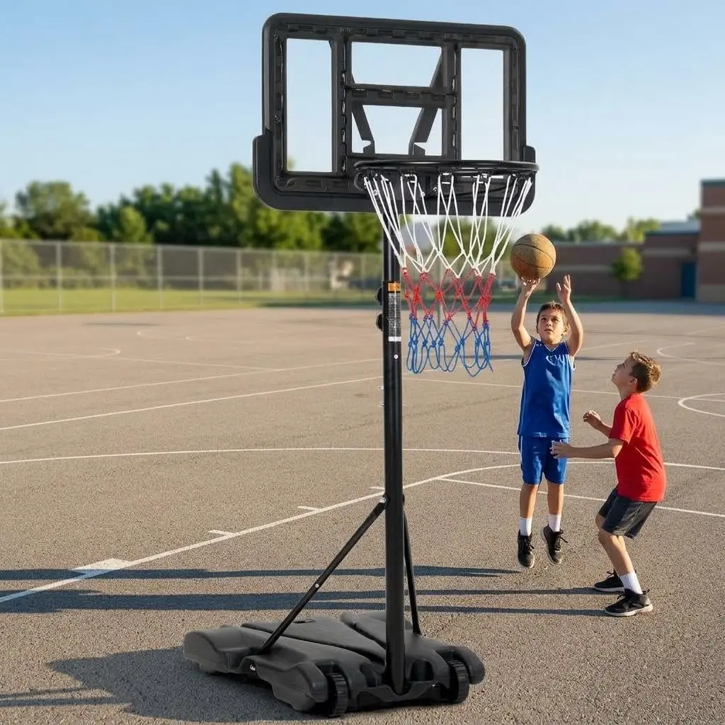 Flash sale toy items Adjustable Kids Basketball Hoop 5-7 ft – Shatterproof 28" Backboard – Portable Indoor & Outdoor Basketball Goal with Wheels & Fillable Base – Family Fun for Backyard, Driveway, Pool