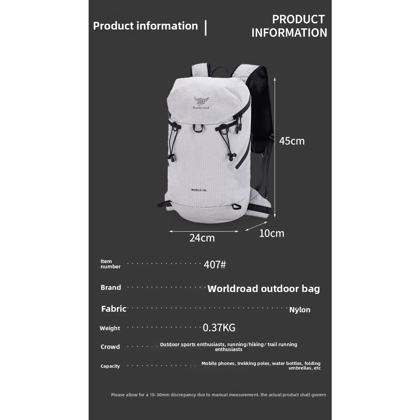 Cross-border sports outdoor lightweight backpack women's cycling travel backpack large capacity hiking cross-country mountaineering bag