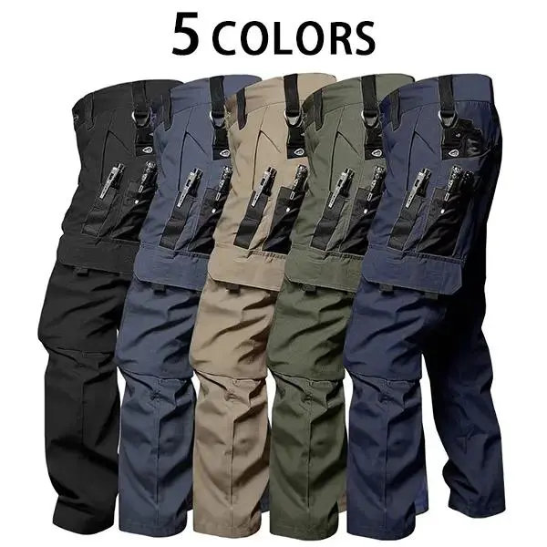 Men's Tactical Cargo Work Pants, Multi-Pocket Waterproof Outdoor Hiking Trousers, Durable Ripstop Training Pants, Regular Fit Utility Pants for Camping, Fishing, Hunting, Travel & Everyday Casual Wear