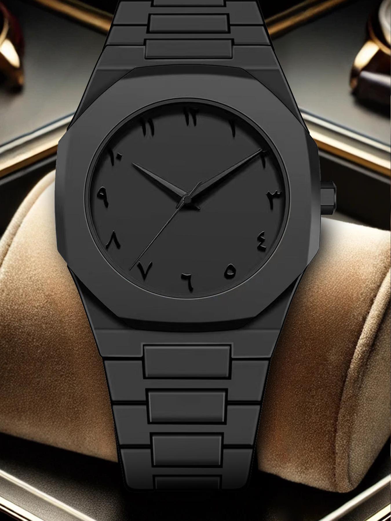 Men's Business Fashion Round Dial Quartz Watch, Fashion Watch for Party, Daily Clothing Decor, Trendy All-match & Exquisite Band Watch for Birthday Gift with Box