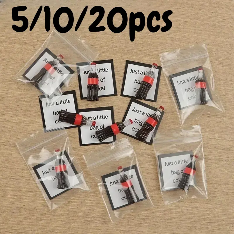 5pcs/10pcs/20pcs Prank Pouch Cola, Funny Novelty Joke Gift for Friends, Party Favor Laughter Present, Resin Cola, Birthday Accessory, Holiday Ornament, Birthday Souvenirs For Guests, Prank Gifts, Gag Gift, Fun Novelty Item, Humorous Accessory