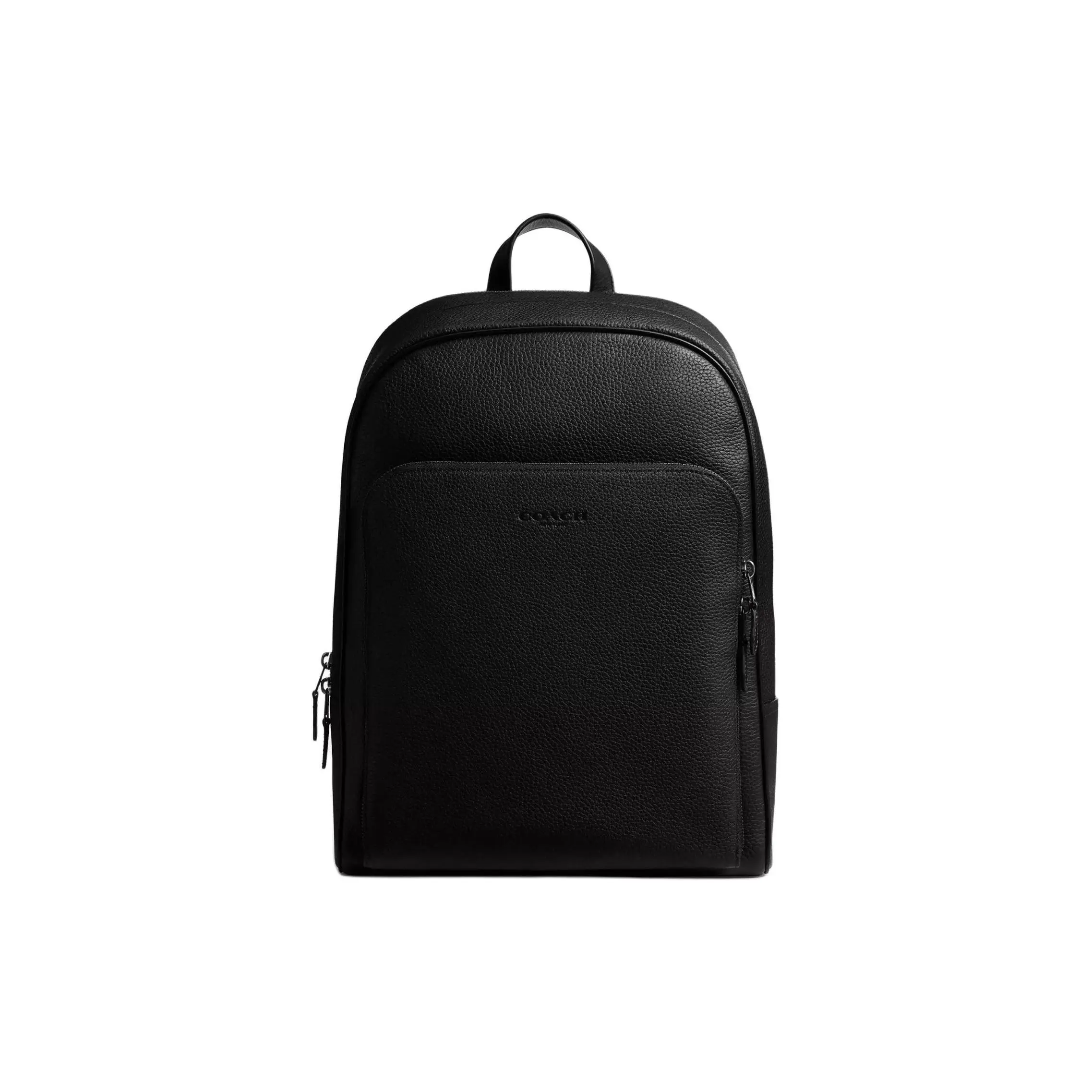 COACH Gotham 29 Backpack for Women – Minimalist Pebbled Leather, Large Size, Black