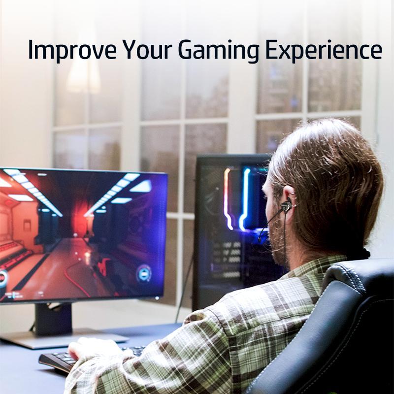 HP DHH-3113 Wired in-ear Headphone, Portable Wired Earbuds with Microphone, Earbuds for Gaming, Live Streaming, Sports & Gym, Audio, Fitness Earbuds, Wired Headphones