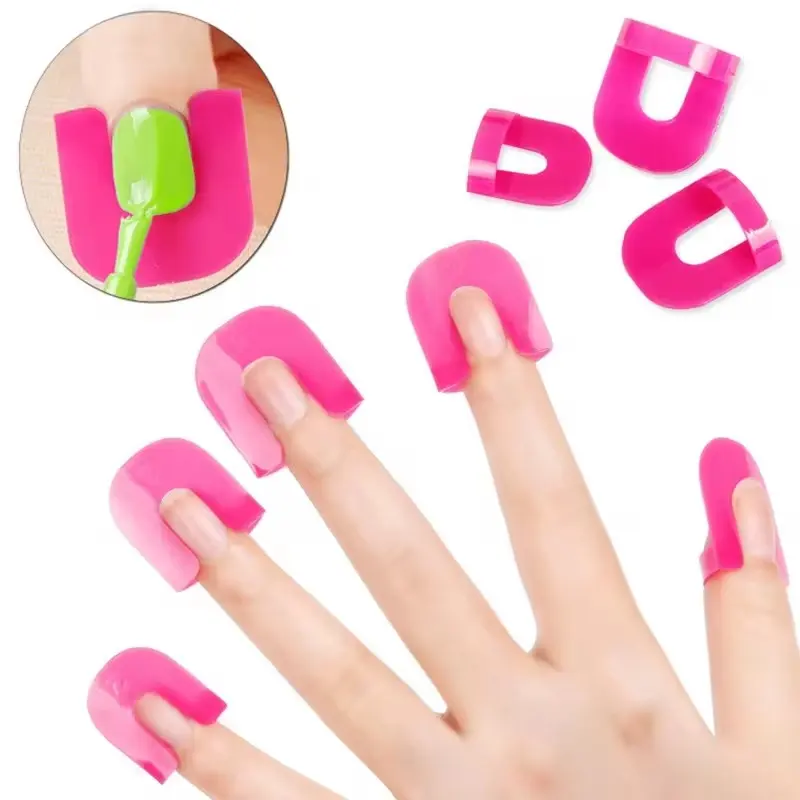 26pcs/set 10 Sizes G Curve Shape Varnish Shield Nail Protector Finger Cover Spill-Proof French Stickers Manicure Nail Art Products Supplies Tools