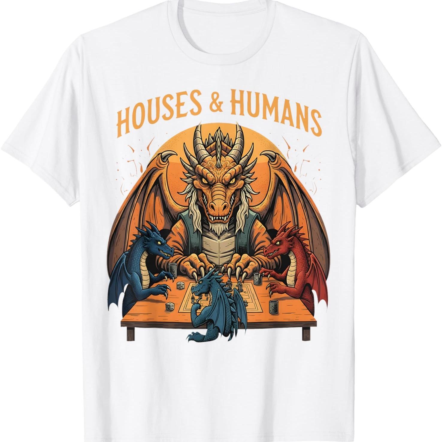 Gaming Houses Humans Funny Rpg Parody Gamer Men  T-Shirt