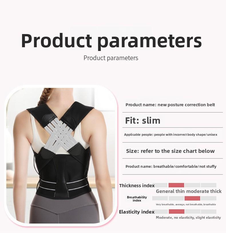TikTok-style back correction belt for hunchback correction, posture corrector for adults, men and women, for beautiful back and open shoulders