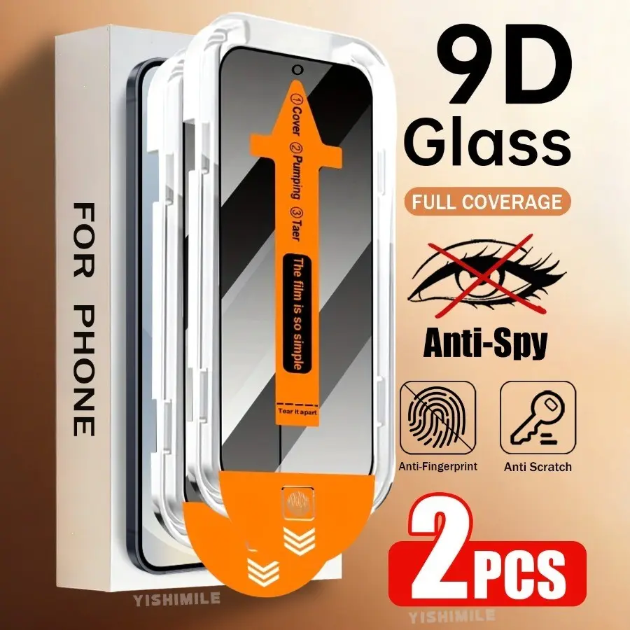 Samsung Galaxy S22 5g Cellphone Screen Protector, Anti-Spy Tempered Glass Film, Fingerprint Unlock, Anti-Reflection, Privacy Protection, 2-Pack