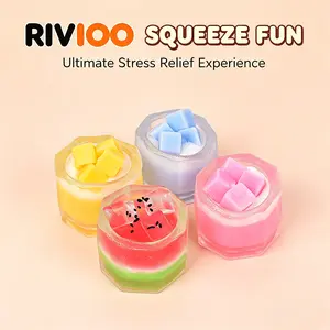 RIVIOO Simulation jelly kneading music ornament exquisite beverage cup milk tea cup milkshake kneading music food play decompression toy