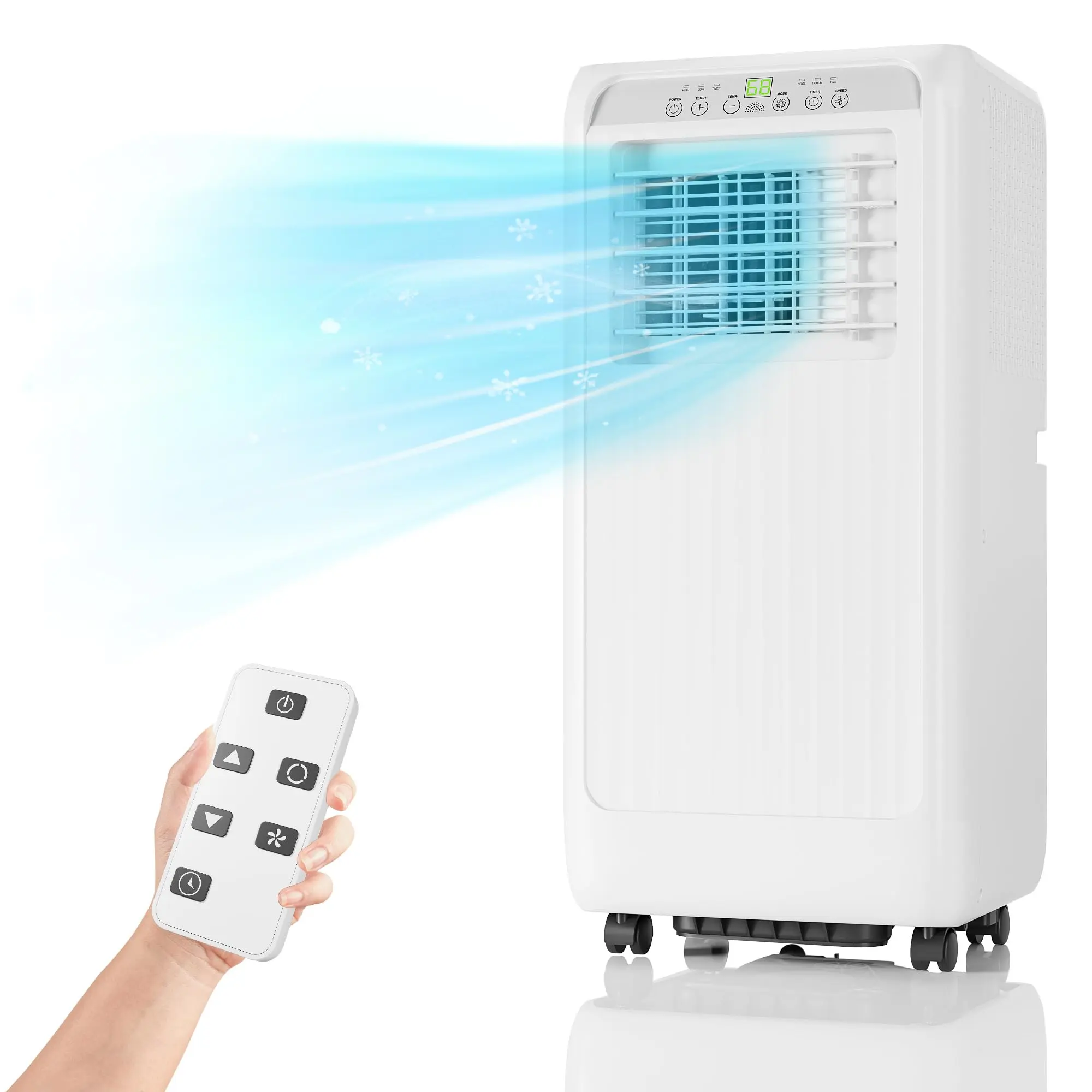 Garvee 8000 BTU Portable Air Conditioner - 3-in-1 Mini Evaporative Air Cooler with Remote, Timer, Dehumidifier, and LED Display. Efficiently Cools up to 350 sq.ft, Quiet Operation, Ideal for Rooms and Bedrooms.