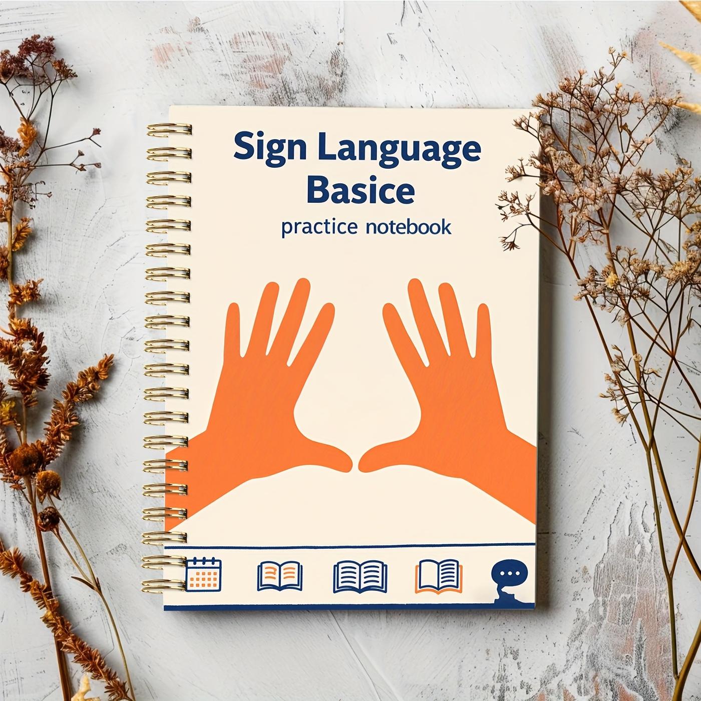 1 Book Sign Language Notebook for Beginners: ASL/BSL Alphabet ...