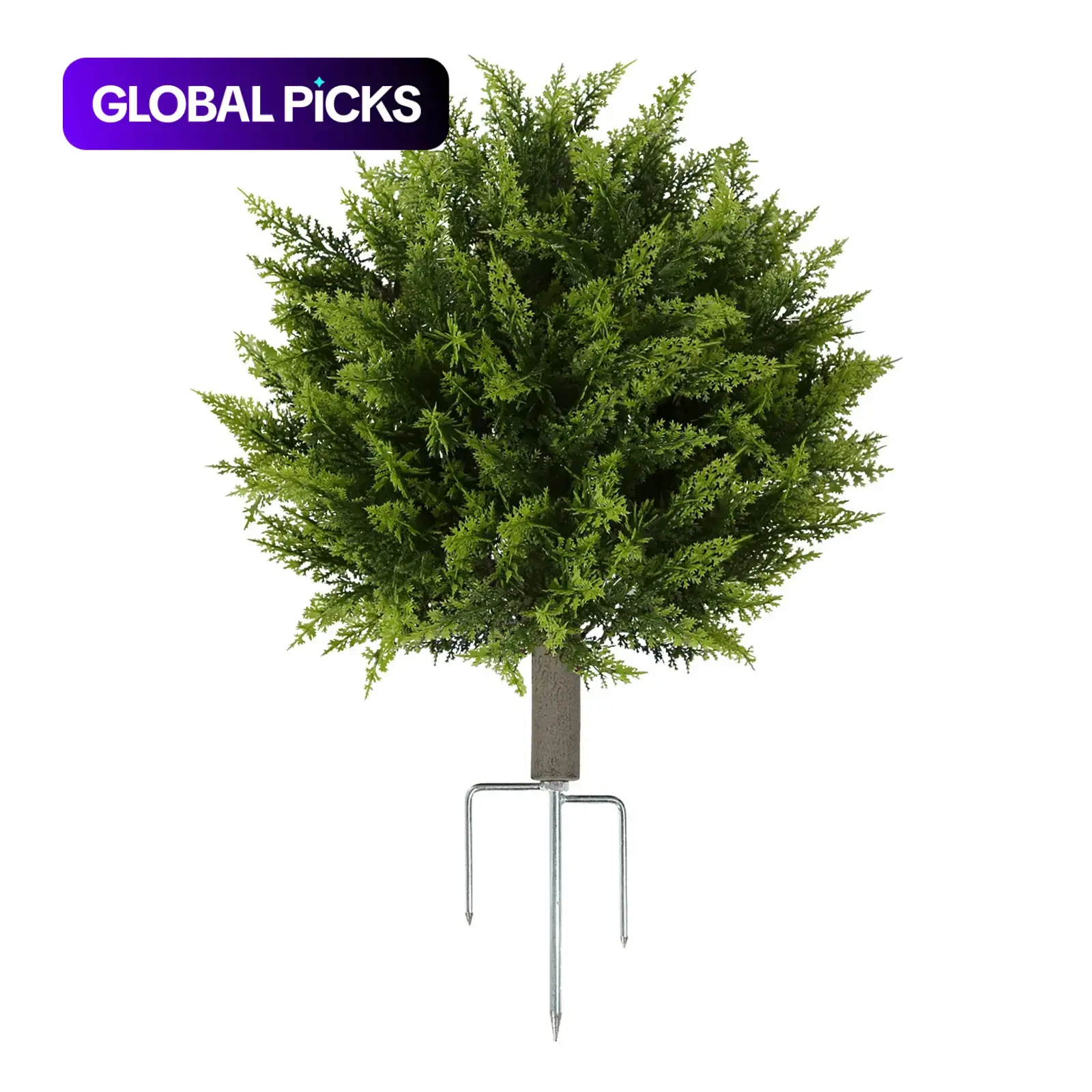 Artificial Topiary Bushes for Outdoors, UV Resistant Evergreen Faux Plants, Decorative Fake Greenery Shrubs, Cedar Topiary Ball Trees, Fall Thanksgiving Halloween Decor #GLOBAL PICKS