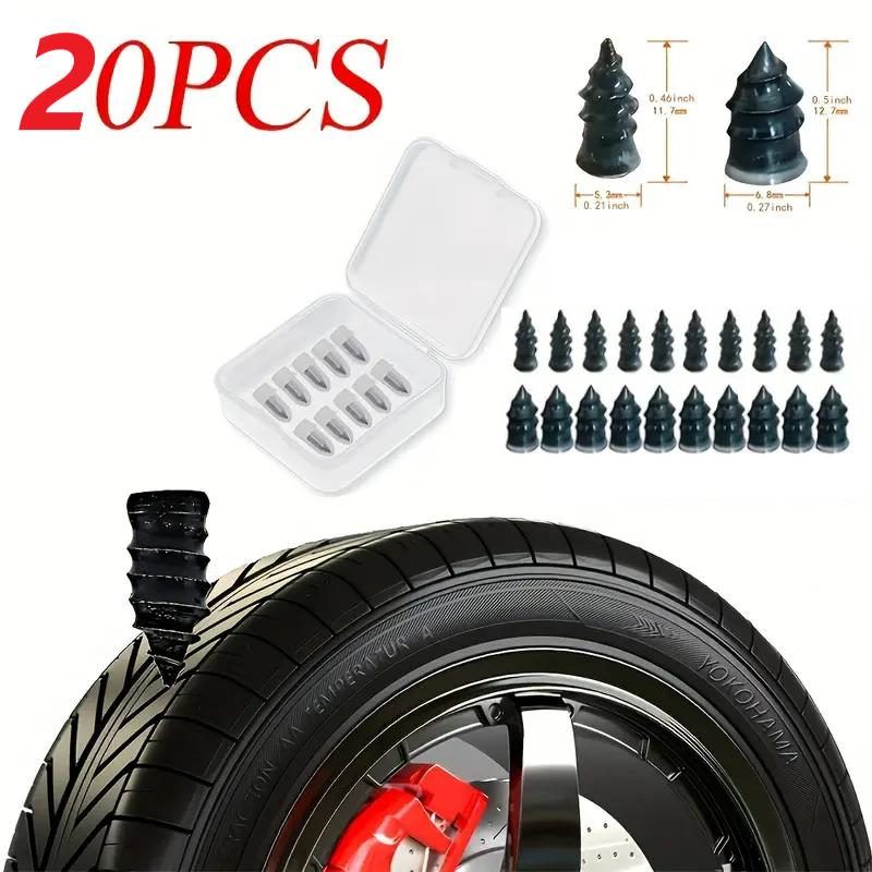 Tire Repair Rubber Nail, 20pcs Tyre Repair Rubber Nail, Universal Tire Fast Repair Tool for Motorcycle Auto Car