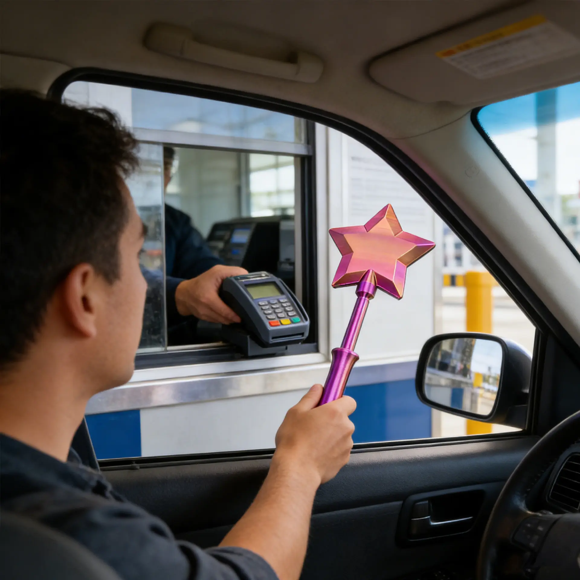 3D (3-Dimensional) Printed Starlight Magic Wand - Contactless Tap-to-Pay Clip, Festive & Party Use Cross-Border Home & Party Accessory, Three-Dimensional