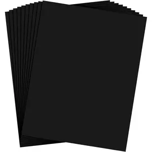 Heavyweight 110lb Cardstock Black Construction Paper, 24 Pack 300GSM Black Card Stock for Cards Making, Office Printing, Paper Crafting