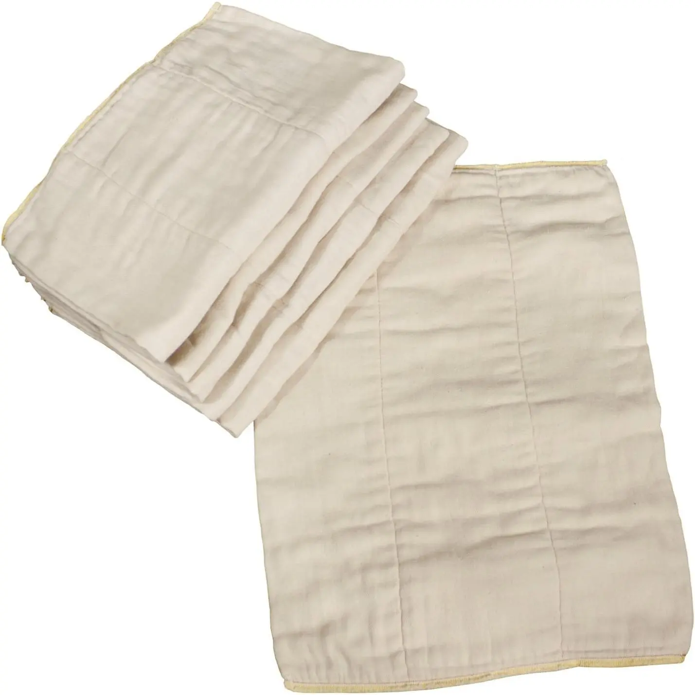 Unbleached Prefold Cloth Diapers 100% Cotton, Durable, Soft, Absorbent, Sustainable & Economical, Multiple Sizes Available