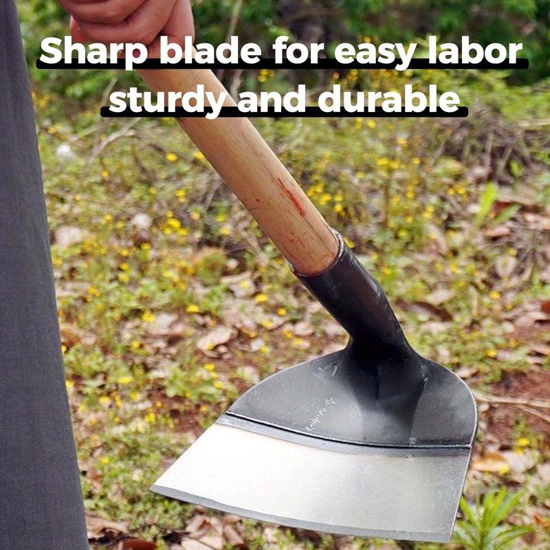 Vaseeka rake Heavy-Duty Carbon Steel Garden Hoe for Weeding & Turf Removal Durable Handheld Tool Metal Construction Ideal for Gardening