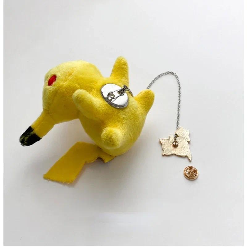 Pokemon Cartoon Doll Pikachu Alloy Pin Clothing Bag Plush Brooch Gift for Child Children Student Backpack Accessories Decoration