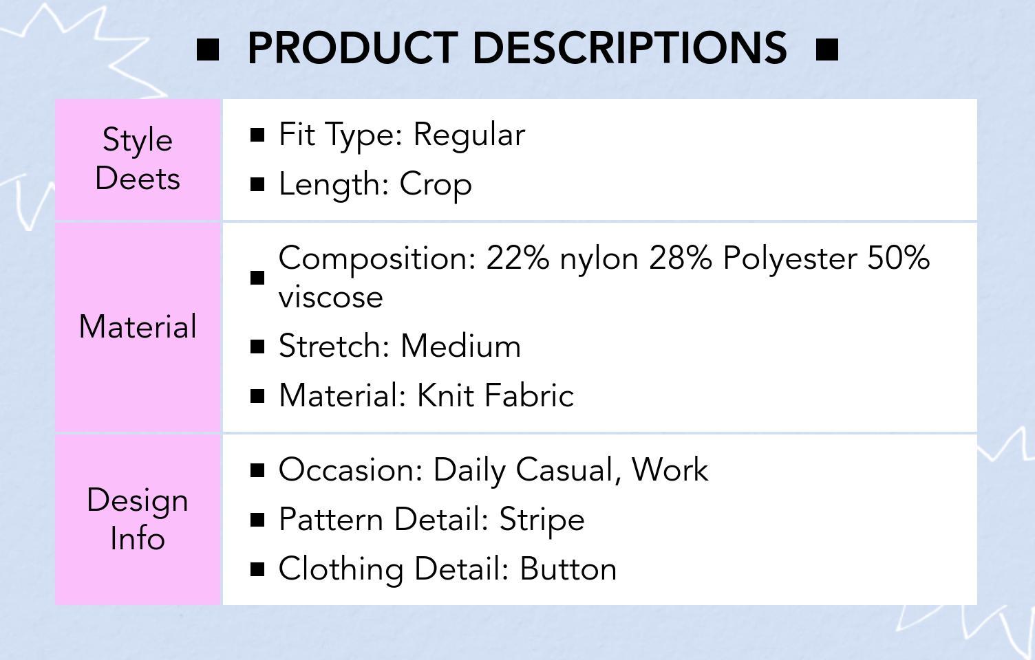 Cider [size 2-10] Knit Sailor Collar Striped Button Crop Long Sleeve Top