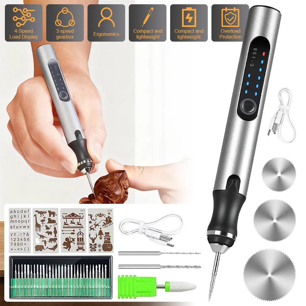 Cordless Nail Drill Electric Rechargeable File Kit, Professional Efile Acrylic Gel Nail Polish Remover Pedicure Manicure Machine Portable Set for Salon Home