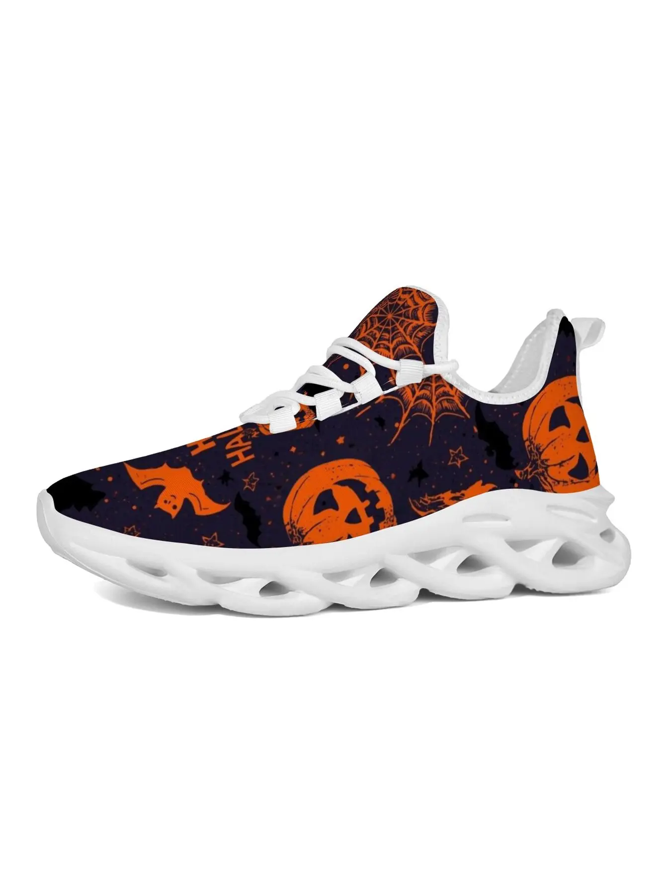 Exclusive Recommendation Halloween Fashion Graffiti Sneakers For Men Women Casual Shoes With Unique Print Non-Slip Wear-Resistant Thick Sole Street Style