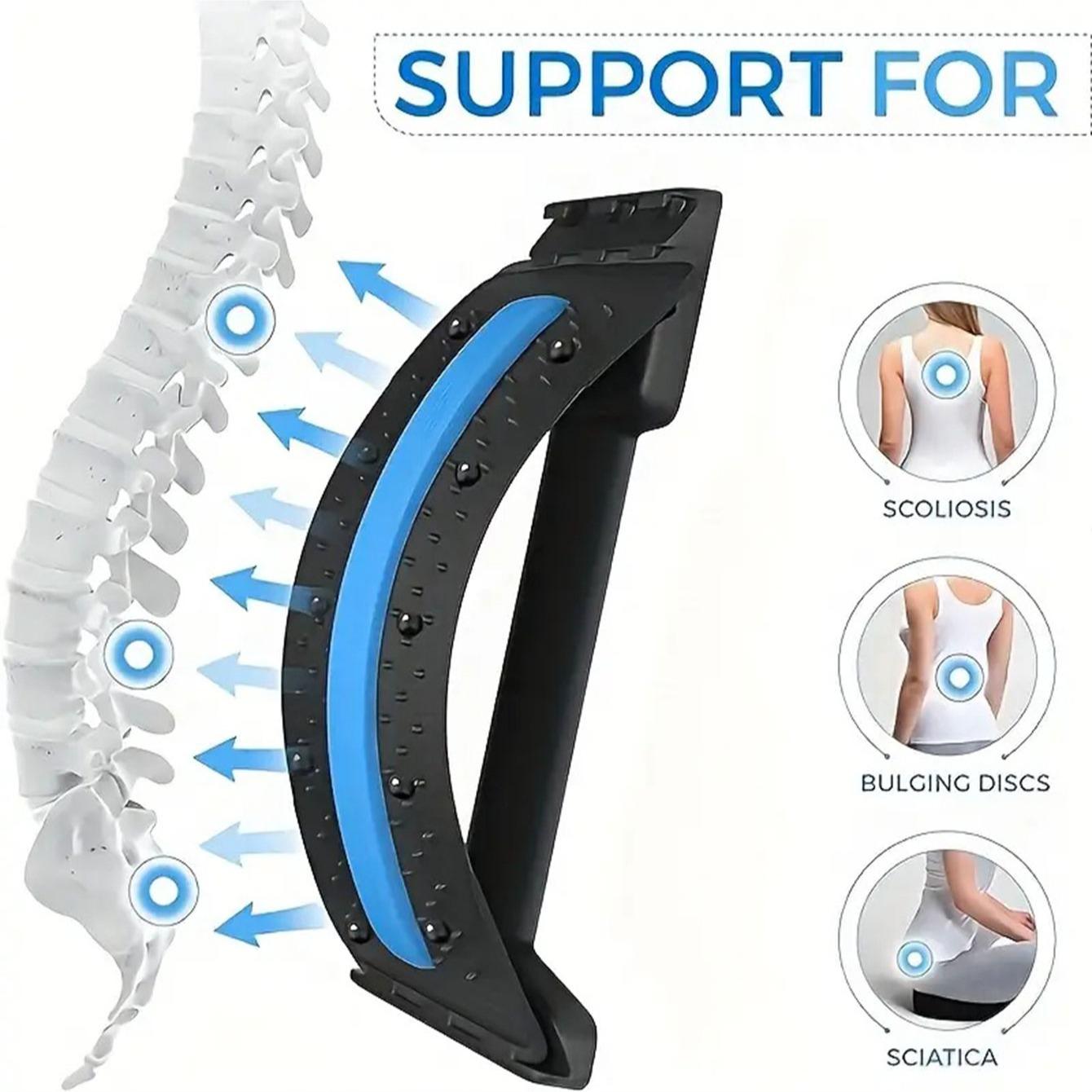 4-Level Adjustable Back Stretcher - Relieves Pain Instantly, Decompresses Spine & Relaxes Muscles.pain relief device