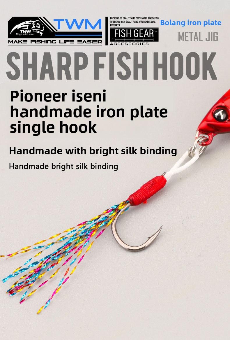 TWM Wave Shore long-range lure, floating metal lure, artificial bait, lead fish metal fishing gear, suitable for fishing for flagfish