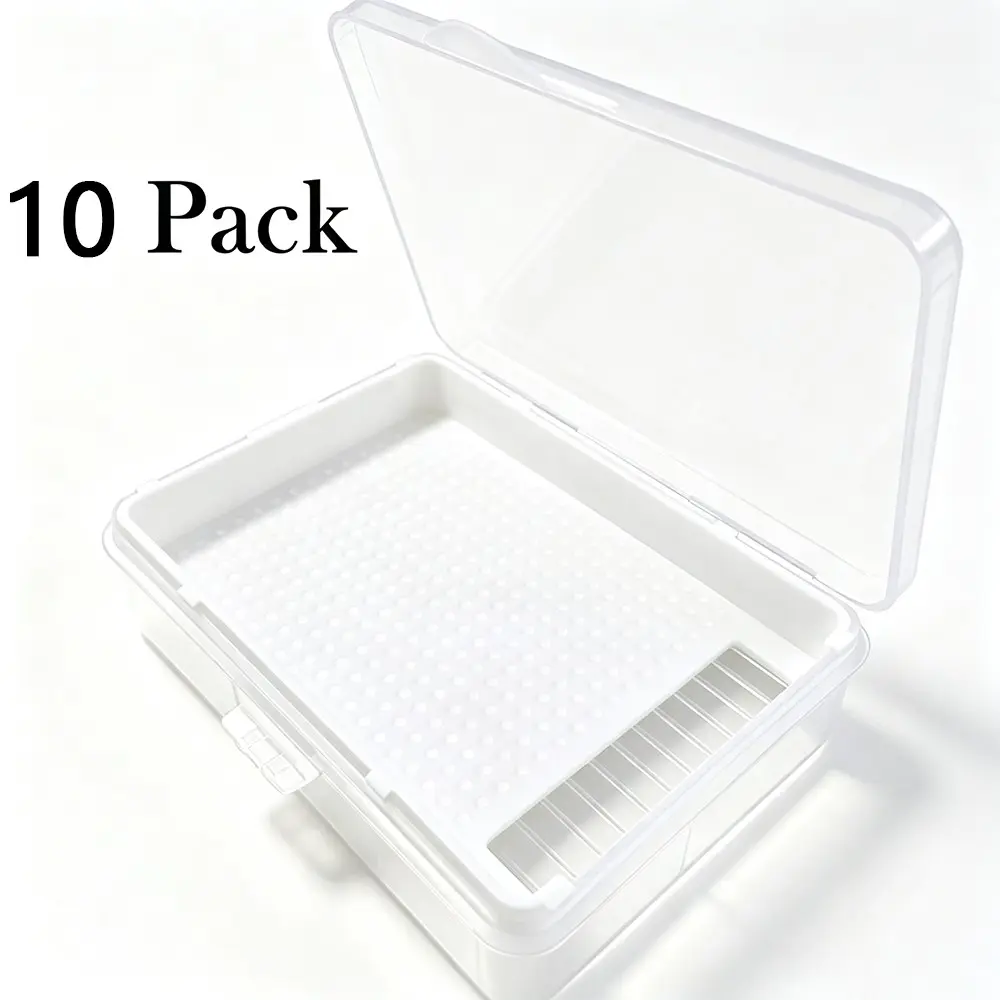 Double Layer Diamond Painting Tray with Cover and Upgraded Convex Dot Surface Design, Efficient DIY Storage and Organization, Easy-To-Use Diamond Art Tool for Crafting