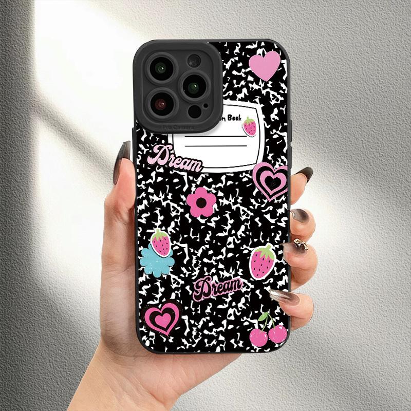 UV Printed Notebook Cover Design TPU Protective Phone Case - 360-Degree Protection Phone Accessory for iPhone 7,8 Plus,SE,Mini,XR,X/XS,11,12,13,14,15,16,17 Pro Max - Ideal Birthday Gift for Handheld Device Users