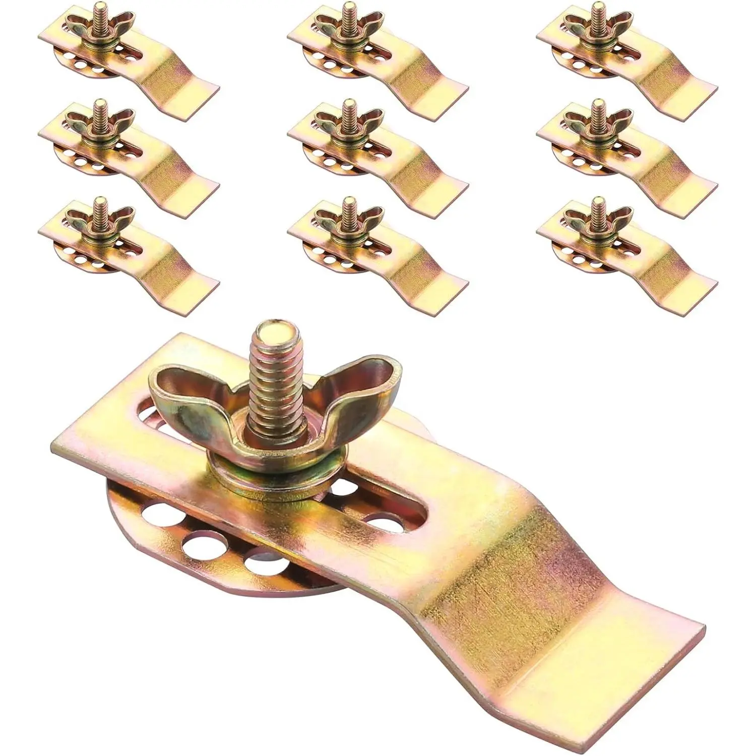 Undermount Sink Clips 10 Pack, Premium Sink Brackets Mounting Kit, Heavy Duty Stainless Steel, Anti-Corrosion, Sink Installation Hardware for Kitchen Bathroom Vanity Granite Countertop