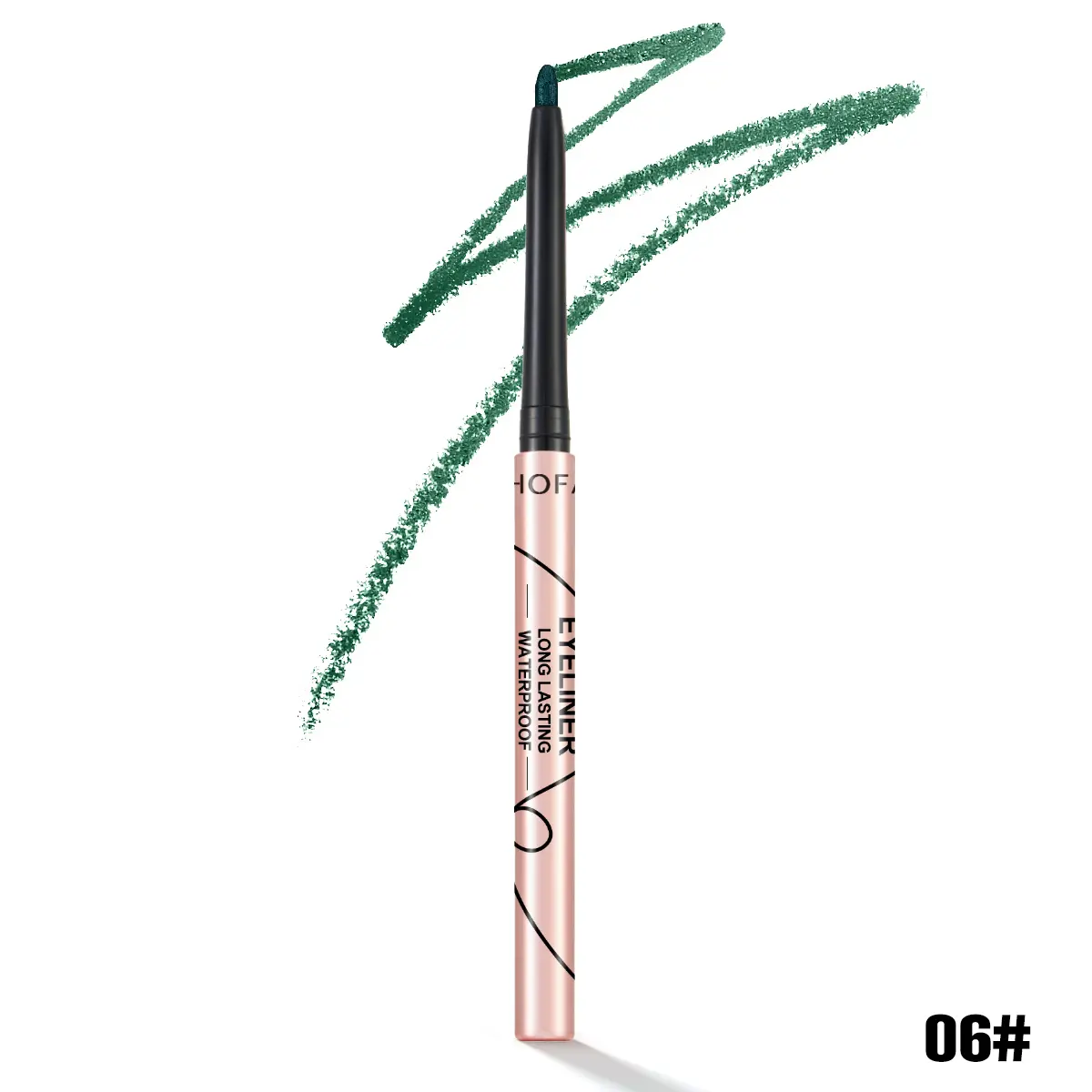 PHOFAY Waterproof Colorful Eyeliner, 0.8g, Long-Lasting Formula for Lash Line, Easy Swipe/Blend Application