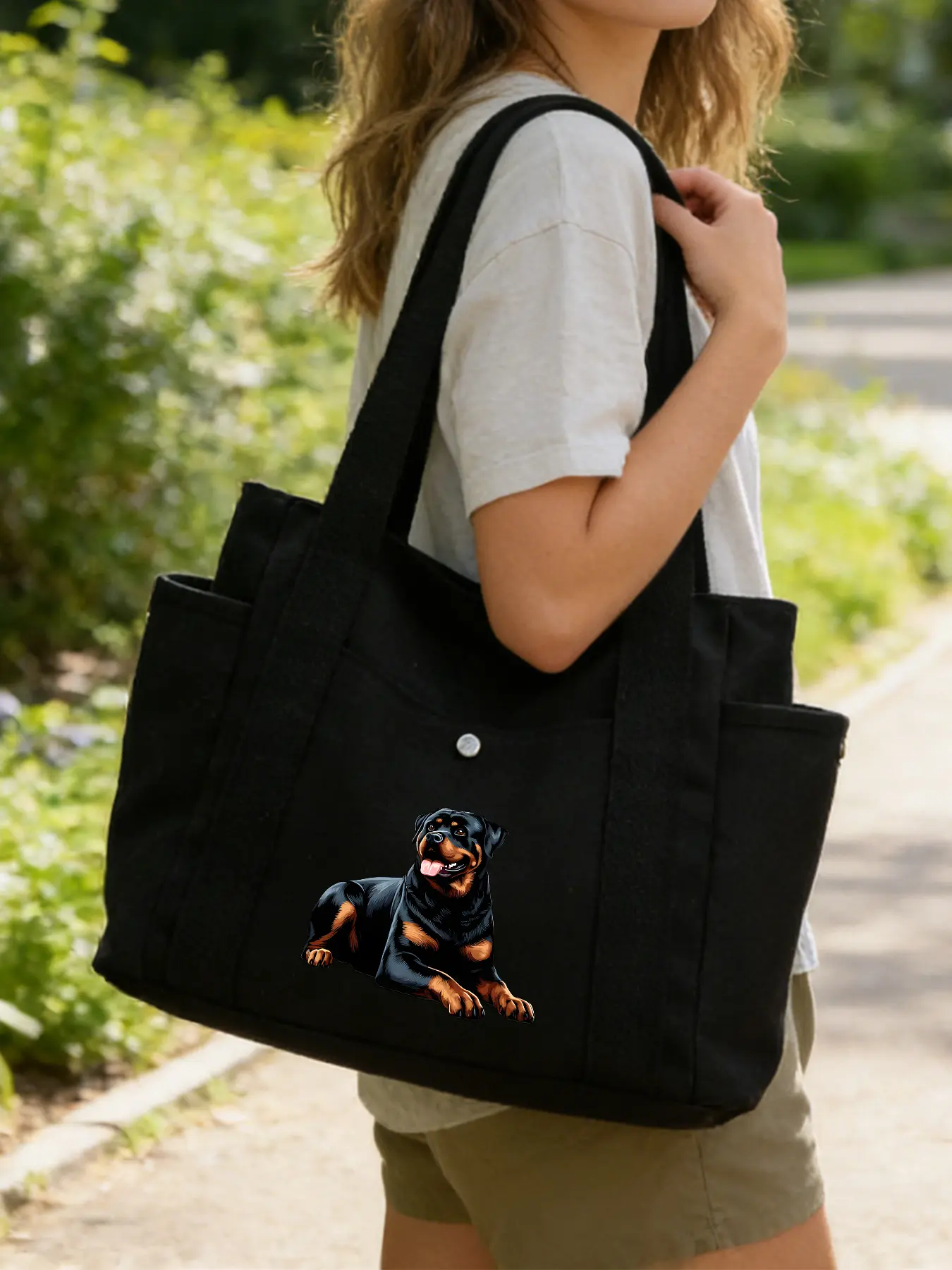 Rottweiler Pattern Handbags, Tote Bags, Shoulder Bags, Hand Shopping Bags, Trendy Fashion Items Suitable for Daily Shopping and Commuting, Ideal Gifts.