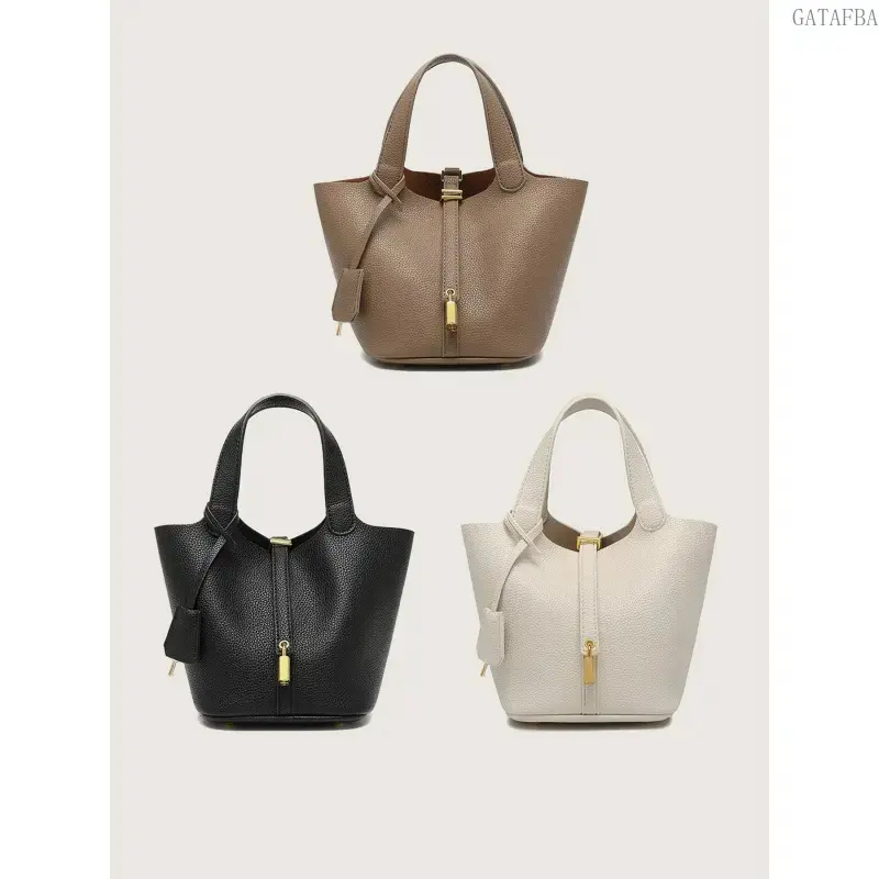 2-in-1 Mini Bucket Tote Bag for Women, Multi-purpose Top Handle Handbag with Inner Pouch, Lightweight Trendy Commuter Shoulder Purse, Spacious Casual Daily Bag Suitable for Shopping, Work and Travel