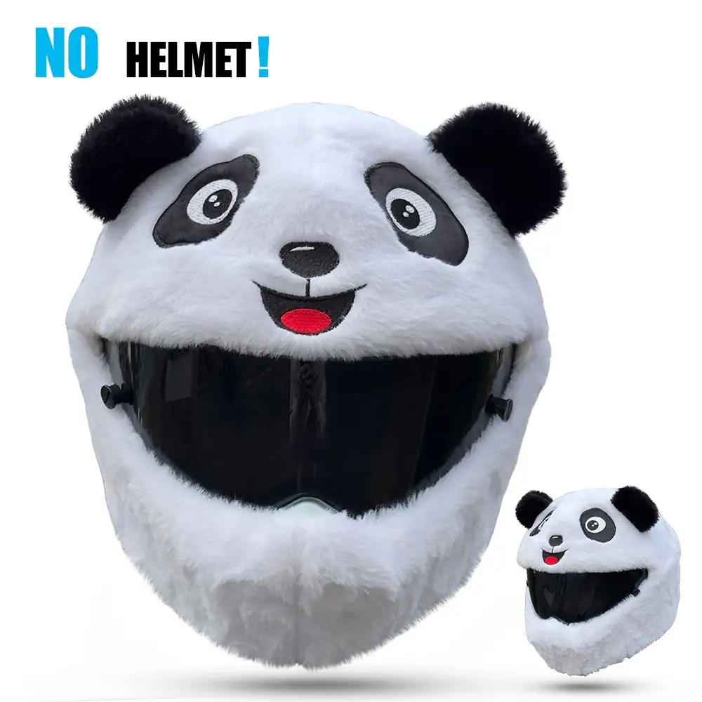Cartoon Animal Helmet Cover, Soft Plush Material, Comfortable and Easy to Install, Does Not Affect Safety, Protects Helmet