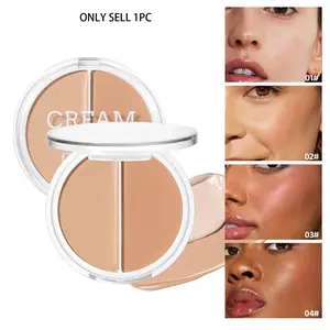 Dual Tone Foundation Concealer Palette, Wheat Color, Brightening, Natural Dimension, Long-Lasting, Base Contour, No Smudge