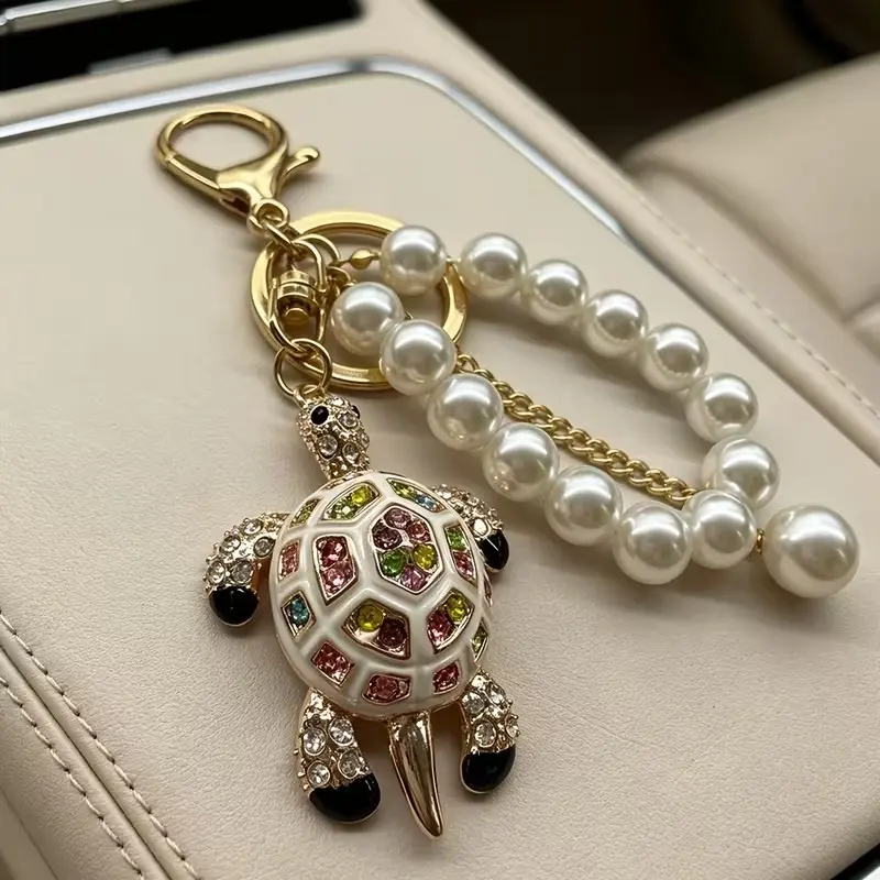 Cute Turtle Keychain, Metal Material, Perfect for Cars & Bags, Ideal Holiday Gift, Durable Design, Unique Style