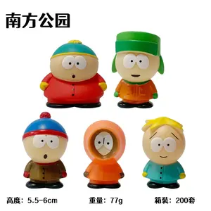 6cm 5PCS Set Southern Park Action Figure Toy Stan Eric Kenny Cartman Doll Gift for Home Decoration Moldel Collecions