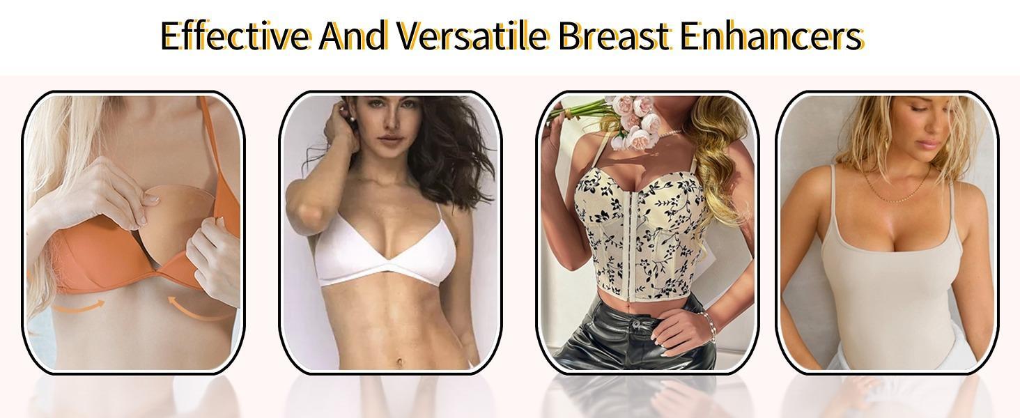 DEPOVOR Ultra Boost Inserts Double-Sided Adhesive Pads Sticky Bikini Padding Inserts for Sports Bra Swimsuit