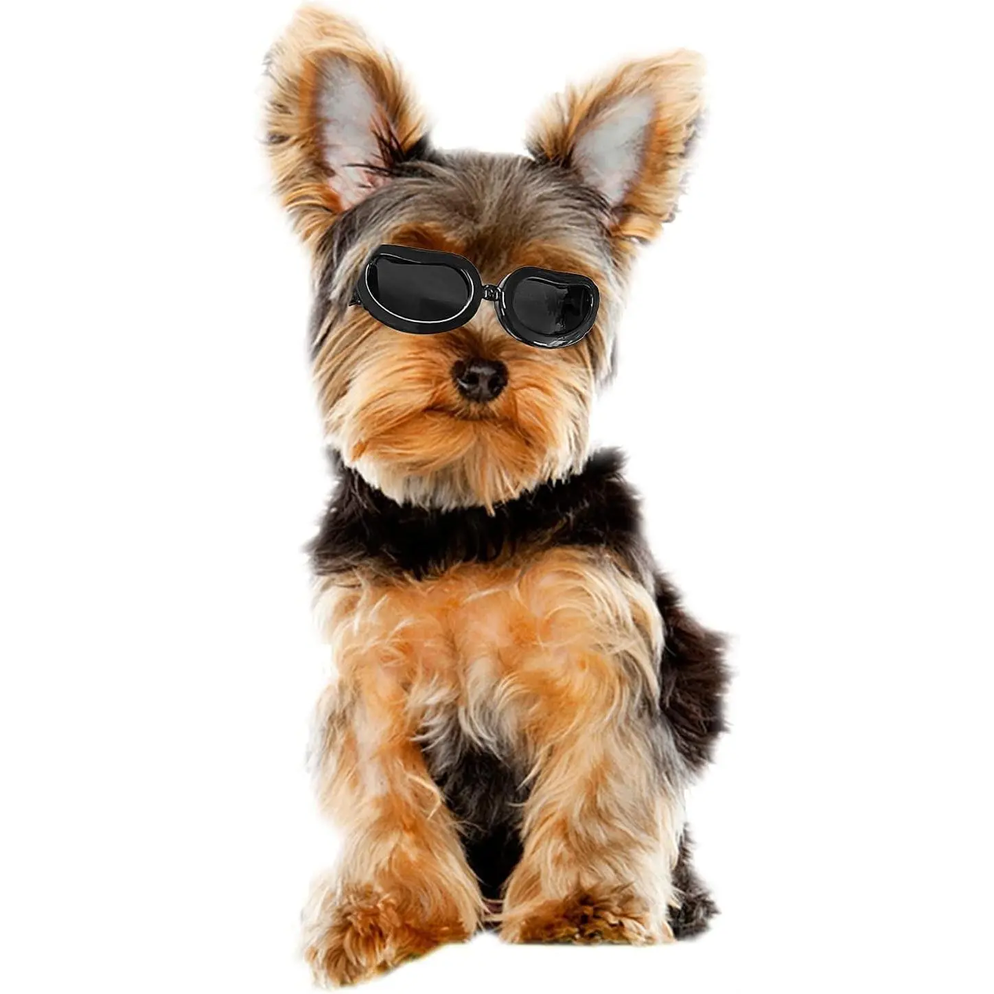 Dog Goggles Small Breed, Cute Puppy Sunglasses with Foam Padded Inside, UV Protection Pet Sunglasses for Cats Puppies, Black