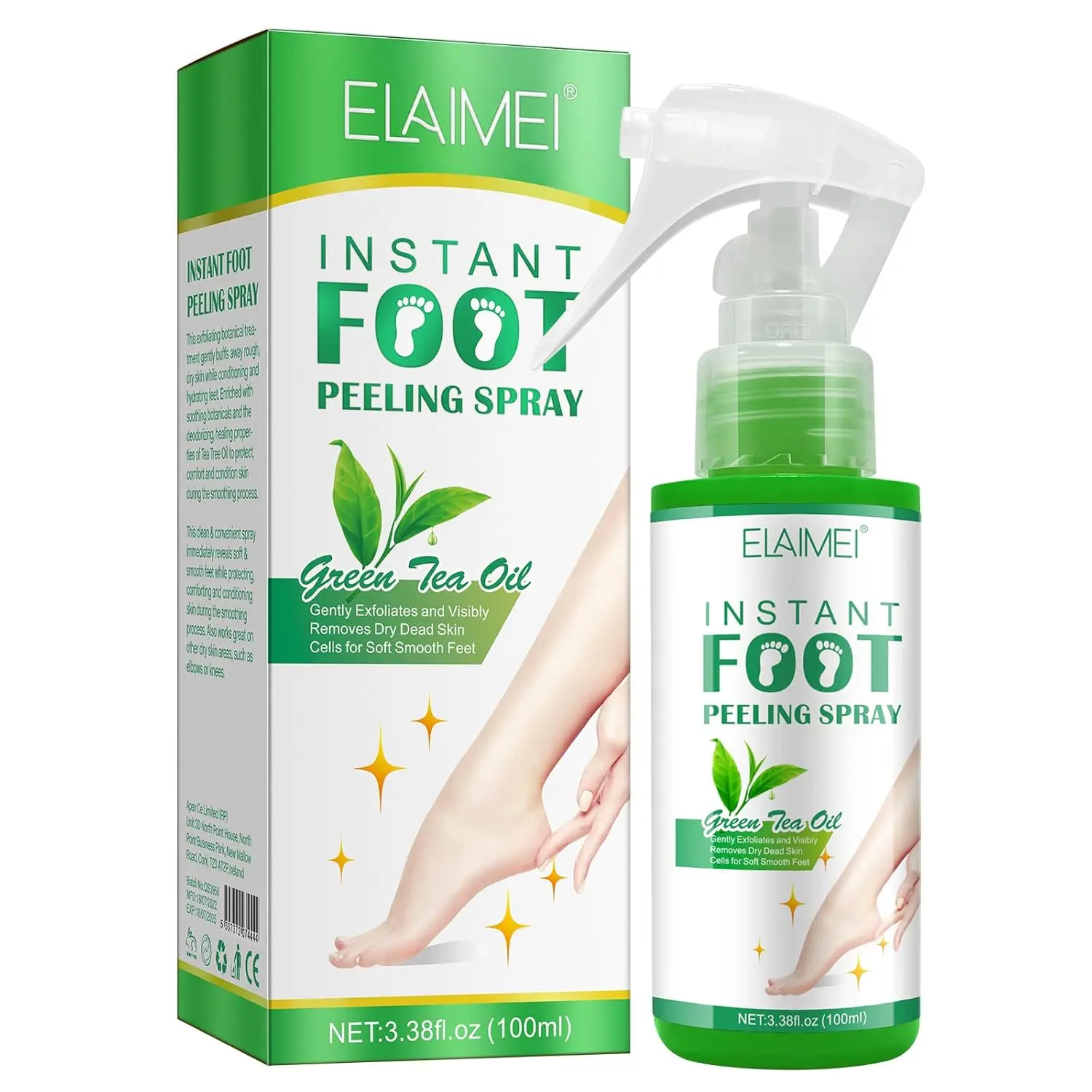 Green Tea Hydrating Foot Peel Spray - Removes Dead Skin in Seconds : Beauty & Personal Care
