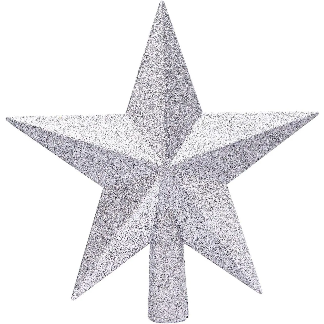 Glitter Mini Christmas Tree Topper Shatter-Proof Small Christmas Tree Decoration Treetop for Holiday Ornament or  Decor, (, 4 inch)