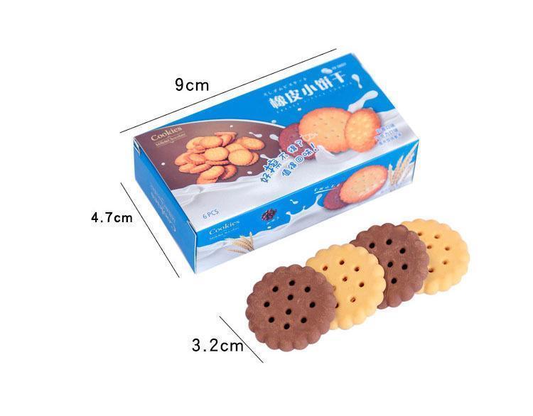 Cute Kawaii Creative Biscuit Eraser Cookie Rubber School Supplies Stationery Novelty Lovely Cake Eraser