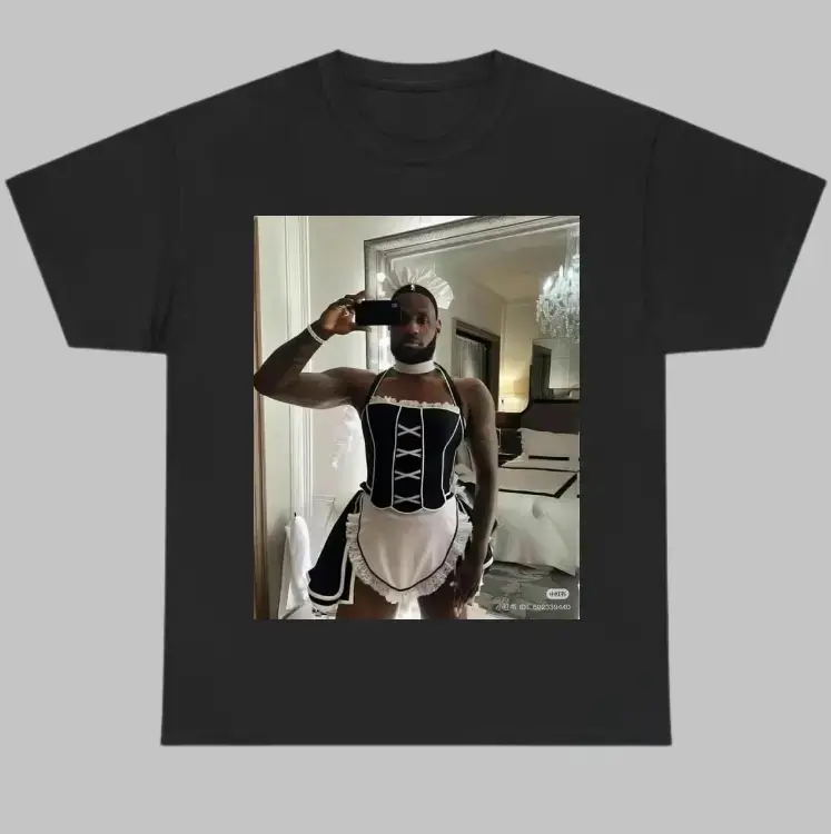 Men's Lebron James Graphic T-Shirt - Selfie Meme Design, Cringe Funny Gift, Breathable Short-Sleeve Streetwear Top, Plus Size Fashion, Good Graphic Tees, Machine Washable