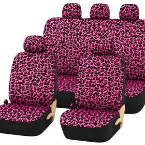 5-Seat Car Seat Cover, Digital Print Leopard Pattern, Thickened, All-Season, Fashionable, Durable, Easy to Clean, Perfect Fit